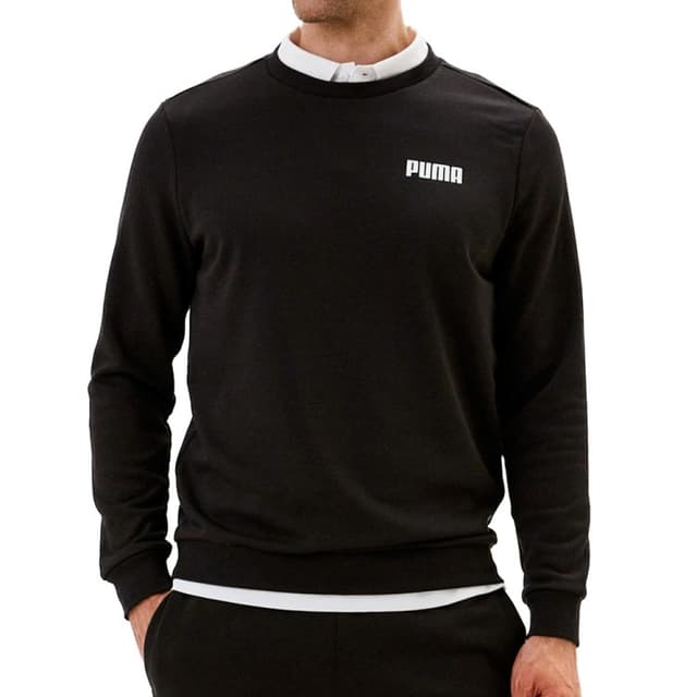 Толстовка мужская Puma Ess Puma Crew Sweat Tr черная 84723101