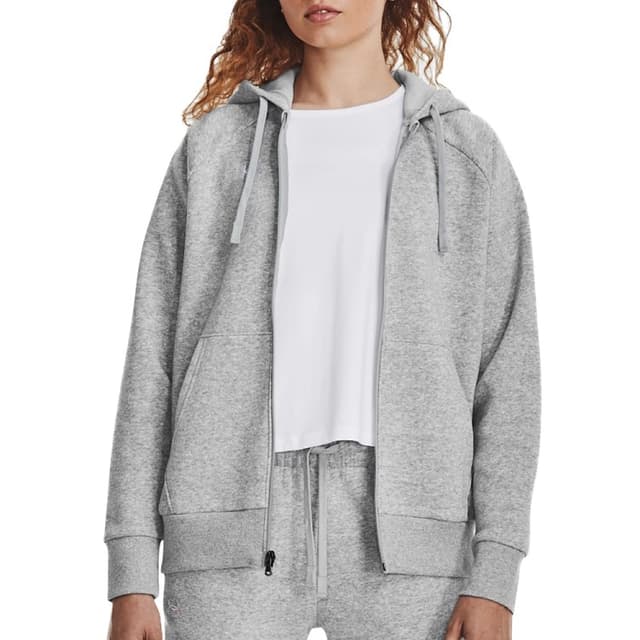 Толстовка жіноча Under Armour UA Rival Fleece FZ Hoodie сіра 1379497-012