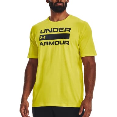 Футболка мужская Under Armour UA TEAM ISSUE WORDMARK SS желтая 1329582-799