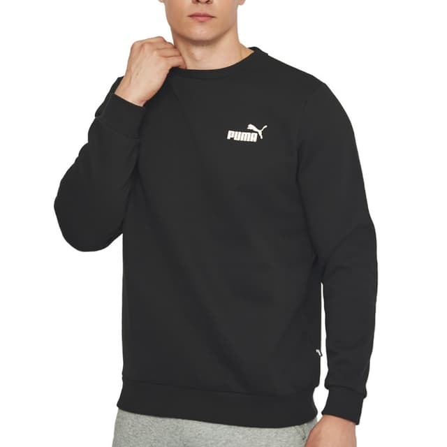 Толстовка чоловіча Puma ESS Small Logo Crew FL чорна 58668201