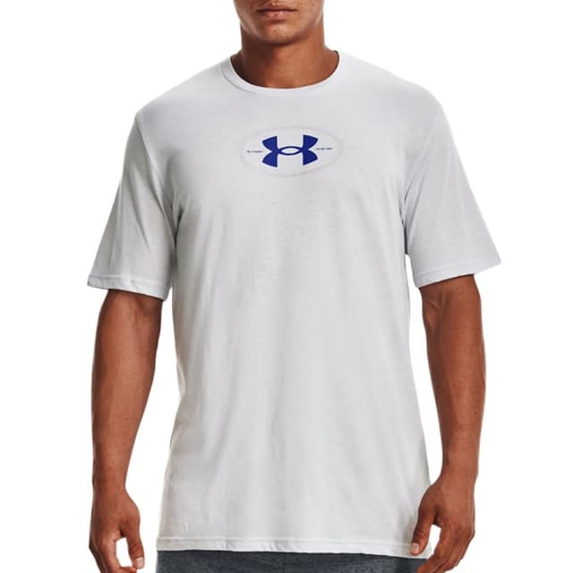 Футболка мужская Under Armour UA ARMOUR REPEAT SS белая 1371264-014