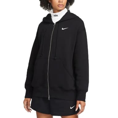 Толстовка жіноча Nike W NSW STYLE FLC FZ HOODIE OS чорна DQ5758-010
