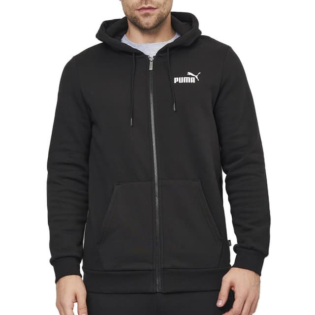 Толстовка мужская Puma ESS Small Logo FZ Hoodie FL черная 58670201
