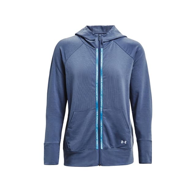 Толстовка  жіноча Under Armour Ua Rival Terry Taped Fz Hoodie синя 1360907-470