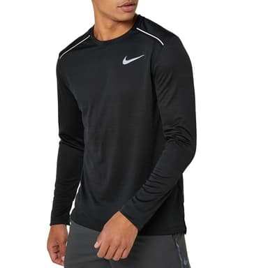 Футболка чоловіча Nike M NK DF MILER TOP LS чорна AJ7568-010