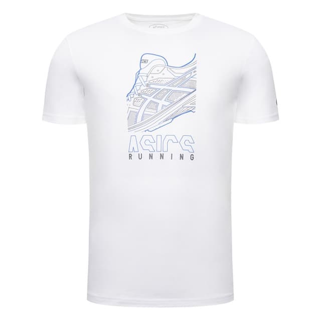 Футболка мужская Asics RUNNING GRAPHIC TEE белая 2031B353-100