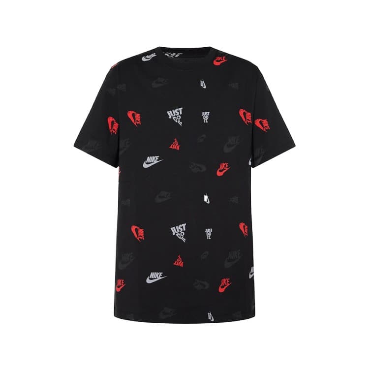Футболка чоловіча Nike M NSW TEE 12MO AOP SP25 чорна HJ0561-010