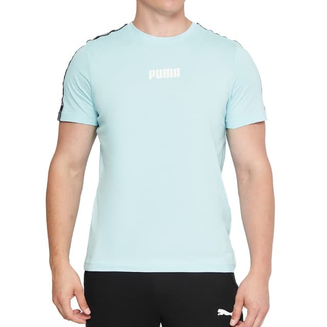 Футболка мужская Puma Tape Tee M голубая 67132018