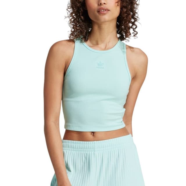 Майка жіноча Adidas ESS RIB TANK блакитна JC9008