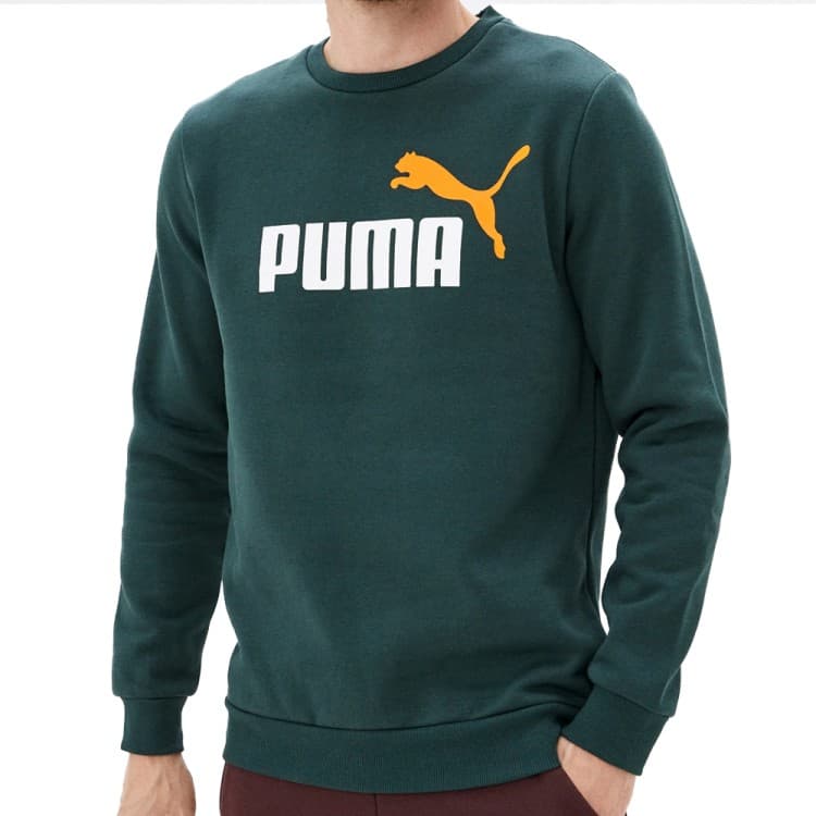 Толстовка чоловіча ESS+ 2 Col Big Logo Crew Puma зелена 58676280 