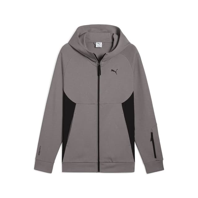 Толстовка мужская Puma TECH Full-Zip Hoodie графитовая 68460579