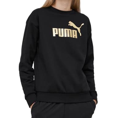 Толстовка жіноча ESS+ Metallic Logo Crew Puma чорна 58689301 
