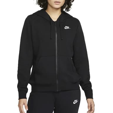 Толстовка жіноча Nike W NSW CLUB FLC FZ HOODIE STD чорна DQ5471-010