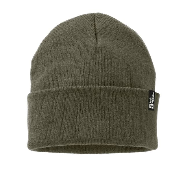 Шапка унісекс Jack Wolfskin RIB BEANIE зелена 1903892-4341