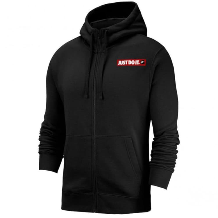 Толстовка чоловіча Nike Nsw Jdi Fz Fleece Bstr чорна BV5068-010 