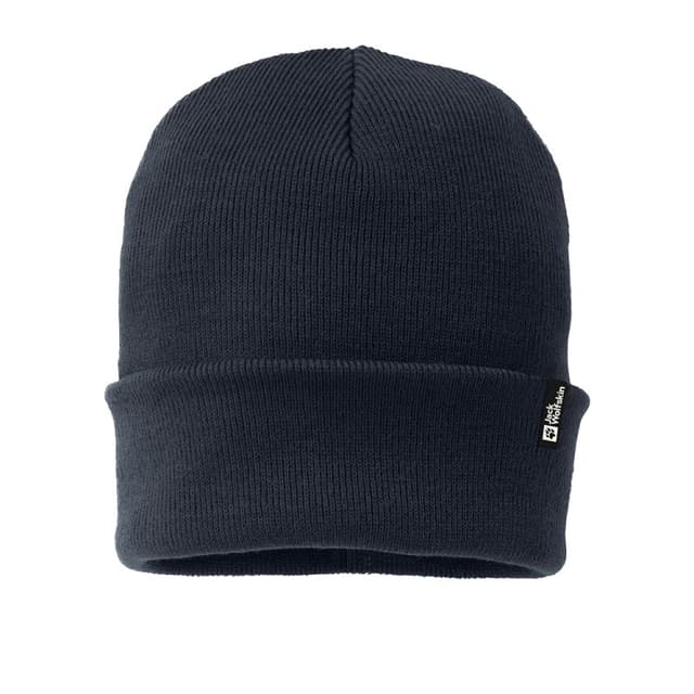Шапка унисекс Jack Wolfskin RIB BEANIE синяя 1903892-1010
