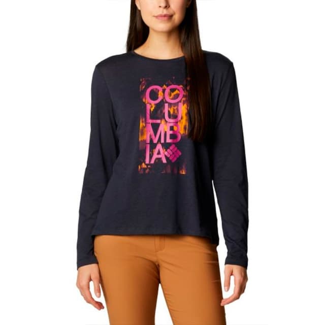 Футболка жіноча Columbia Trek™ Relaxed LS Tee темно-синя 1960011-472