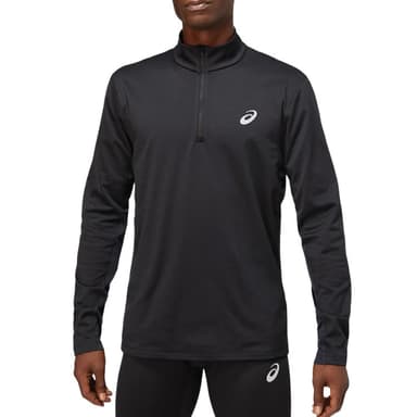 Футболка чоловіча Asics CORE LS 1/2 ZIP WINTER TOP чорна 2011C347-001