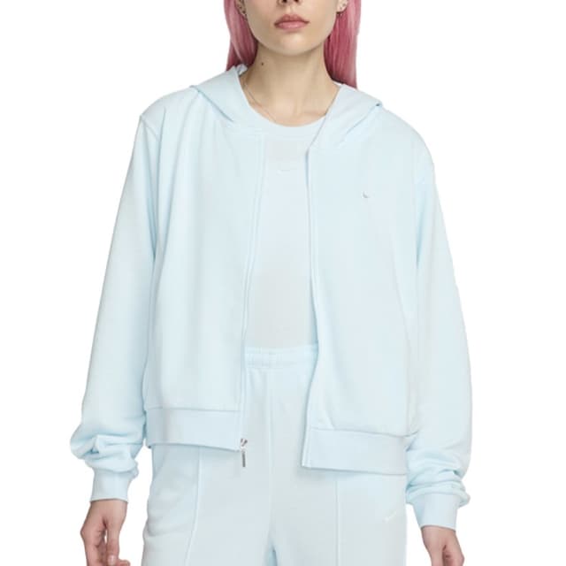Толстовка жіноча Nike W NSW NK CHLL FT FZ HDY блакитна FN2415-474