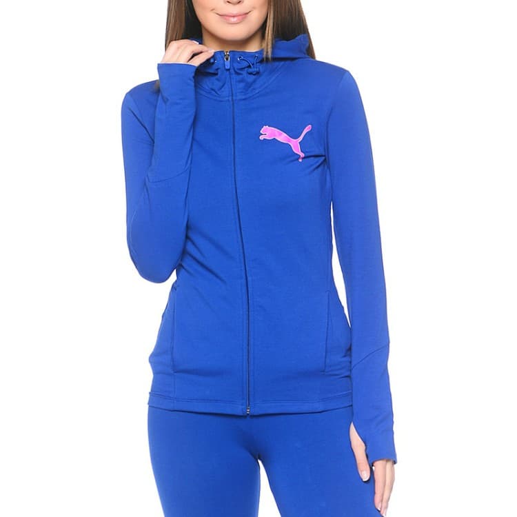 Толстовка женская Puma ELEVATED FZ синяя 83847210