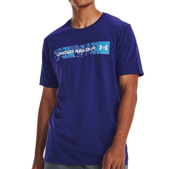 Футболка чоловіча Under Armour UA CAMO CHEST STRIPE SS синя 1376830-468
