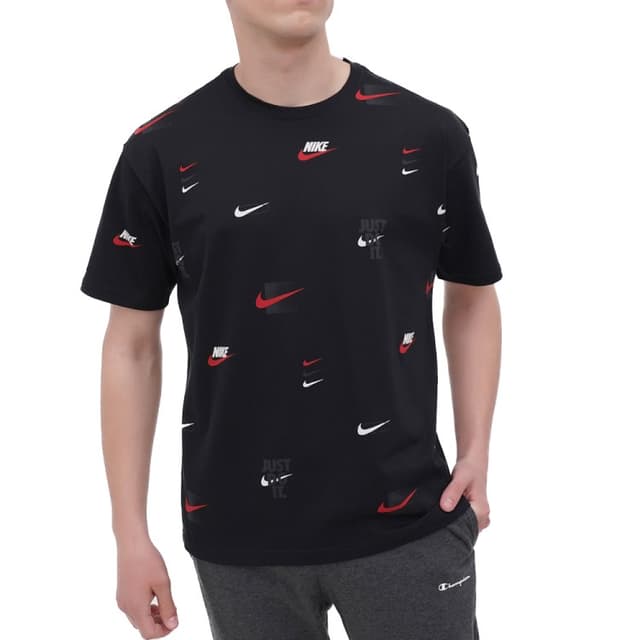 Футболка мужская Nike M NSW TEE M90 12MO LBR AOP черная DZ2991-010