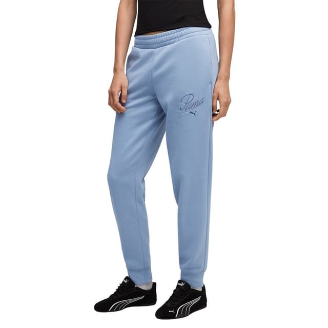 Штани жіночі Puma ESS SCRIPT Sweatpants блакитні 68807434