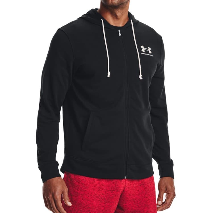 Чоловіча толстовка Under Armour Ua Rival Terry Lc Fz чорна 1370409-001