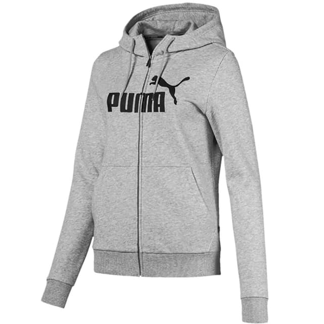 Толстовка жіноча Puma Essentials Fleece Hooded сіра 85181104 