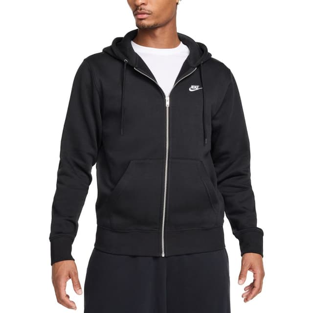 Толстовка мужская Nike M NK CLUB BB FZ HOODIE черная FN3861-010