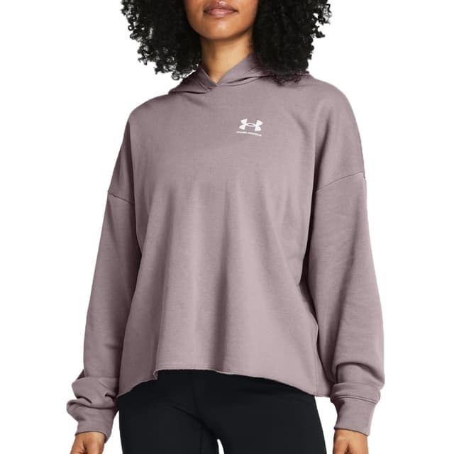 Толстовка жіноча Under Armour UA Rival Terry OS Hoodie сіра 1382736-015