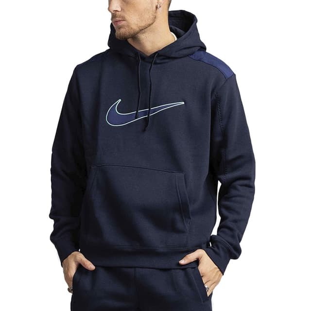 Толстовка мужская Nike M NSW SP FLC HOODIE BB синяя FN0247-475