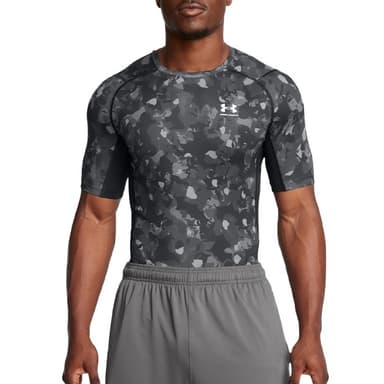 Футболка мужская Under Armour UA HG Armour Prtd SS черная 1386937-001