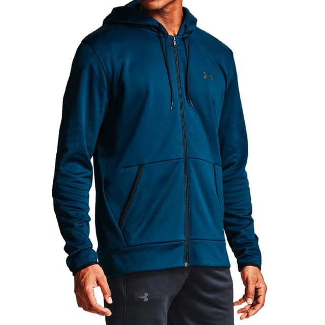 Толстовка мужская Under Armour Ua Armour Fleece Fz Hoodie синяя 1357110-408