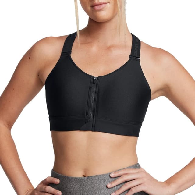 Бра женский Under Armour UA Infinity High Zip 2.0 Bra черный 1384118-002