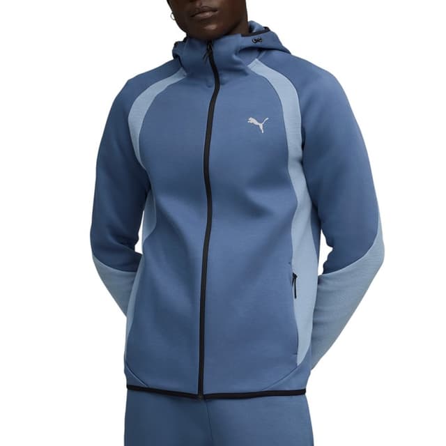 Толстовка чоловіча Puma EVOSTRIPE FZ Hoodie DK блакитна 68823180