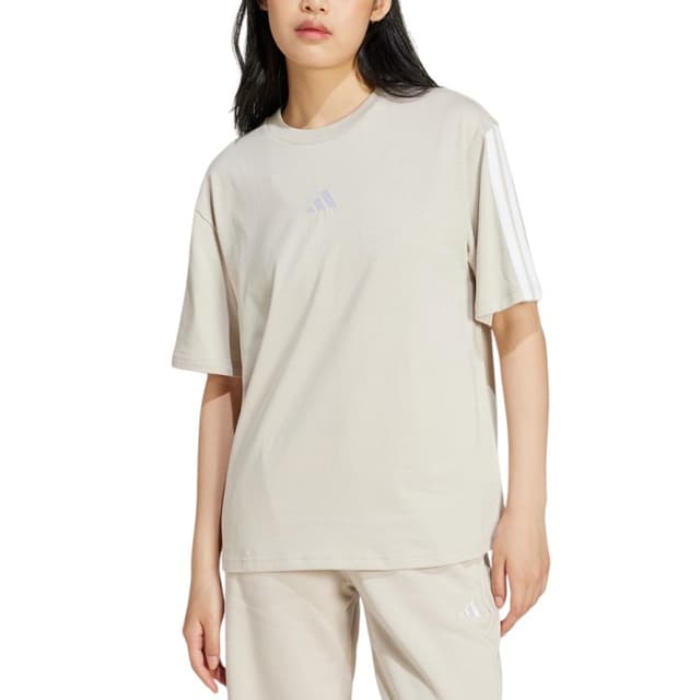 Футболка женская Adidas W 3S SJ BF T бежевая JE1219