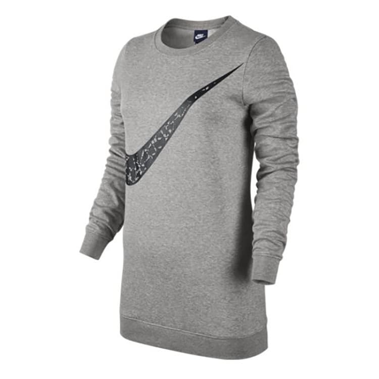 Толстовка женская Nike W NSW CRW FLC BF GX серая 803644-063