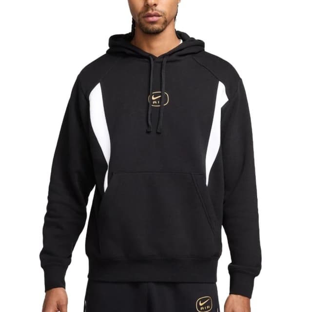 Толстовка чоловіча Nike M NSW SW AIR PO HOODY FLC BB чорна HM0175-010