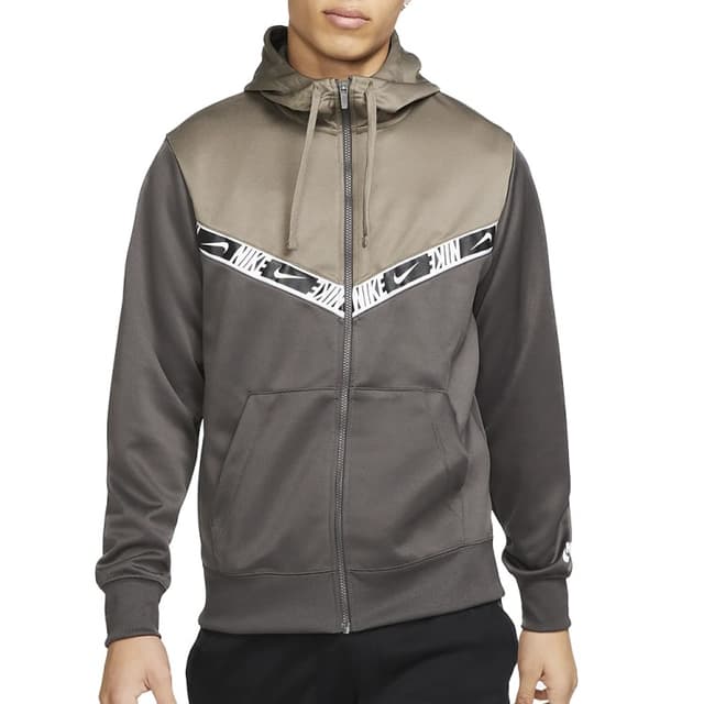 Толстовка мужская Nike M Nsw Repeat Pk Fz Hoodie темно-серая DM4672-254