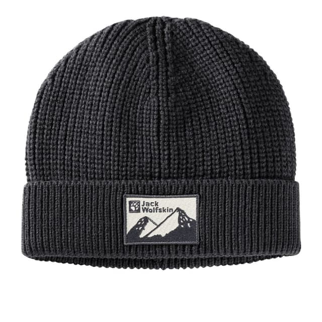 Шапка  унісекс Jack Wolfskin EDO BADGE BEANIE чорна 1910062-6000