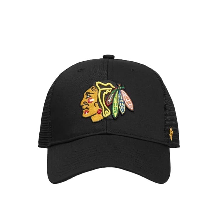 Кепка 47 Brand NHL CHICAGO BLACKHAWKS BRANSON черная BRANS04CTP-BK
