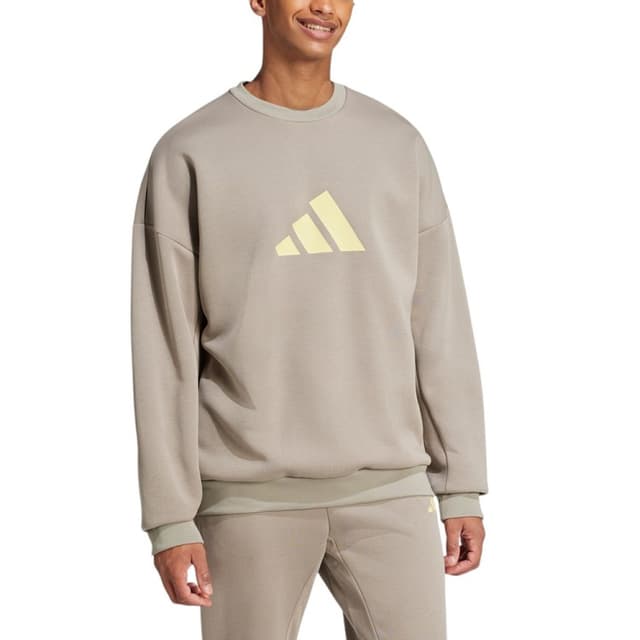 Толстовка чоловіча Adidas M FI 3BAR CRW бежева JI8771