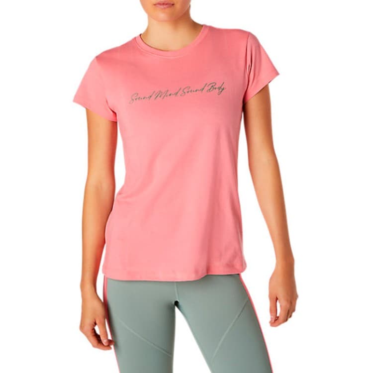 Футболка женская Asics Smsb Graphic Tee Ii персиковая 2032B757-703