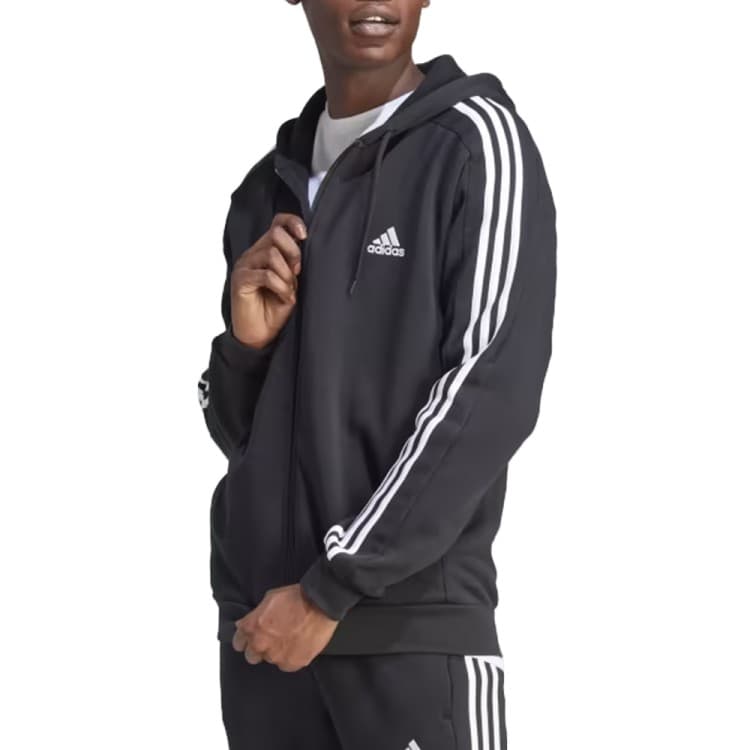 Толстовка чоловіча Adidas M 3S FL FZ HD чорна IB4029
