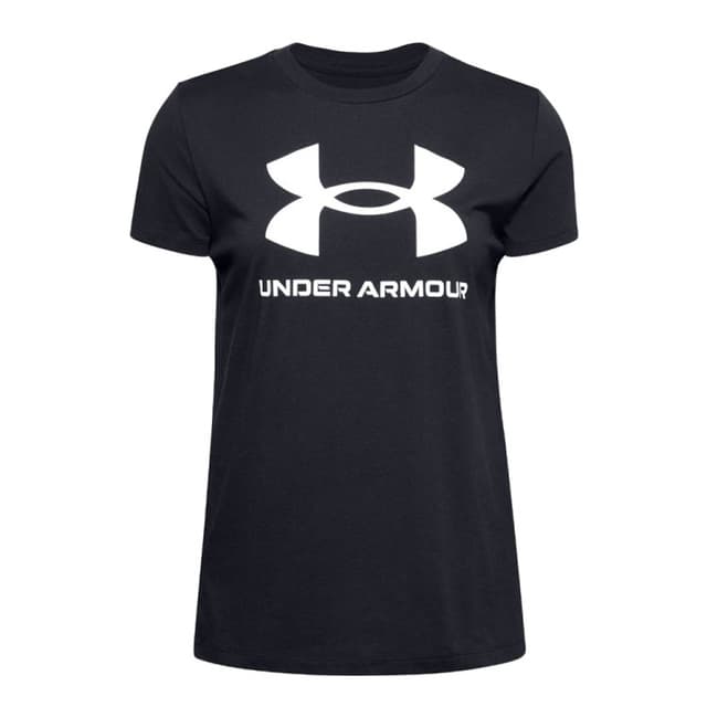 Футболка женская Under Armour UA W SPORTSTYLE LOGO SS черная 1356305-001