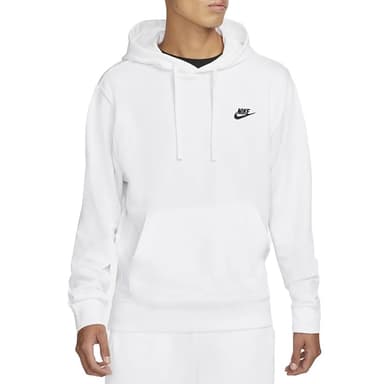 Толстовка мужская Nike M NSW CLUB HOODIE PO FT белая CZ7857-100