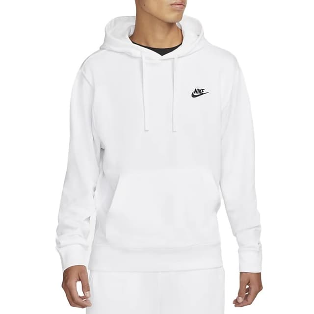 Толстовка чоловіча Nike M NSW CLUB HOODIE PO FT біла CZ7857-100