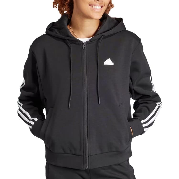 Толстовка жіноча Adidas W FI 3S FZ HD чорна IN9475