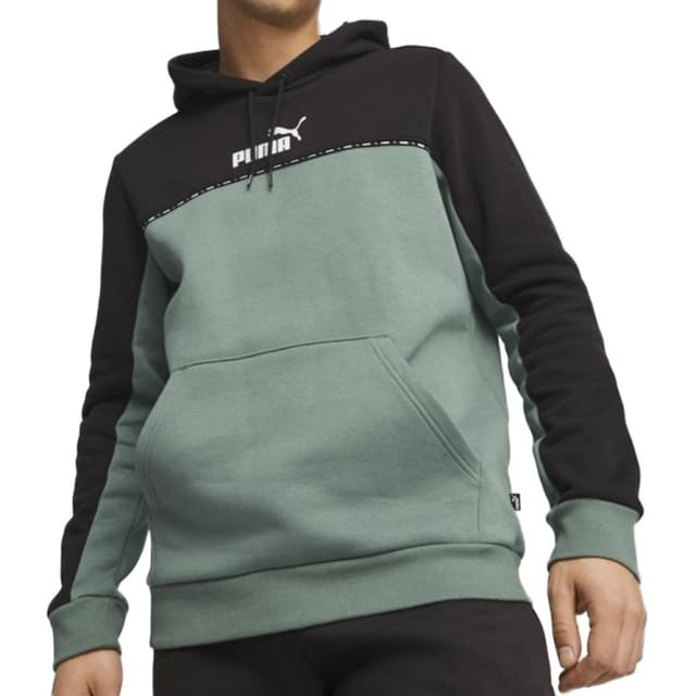 Толстовка мужская Puma ESS BLOCK x TAPE Hoodie FL мятная 67334244